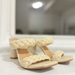 a new day Cream Braided Heels